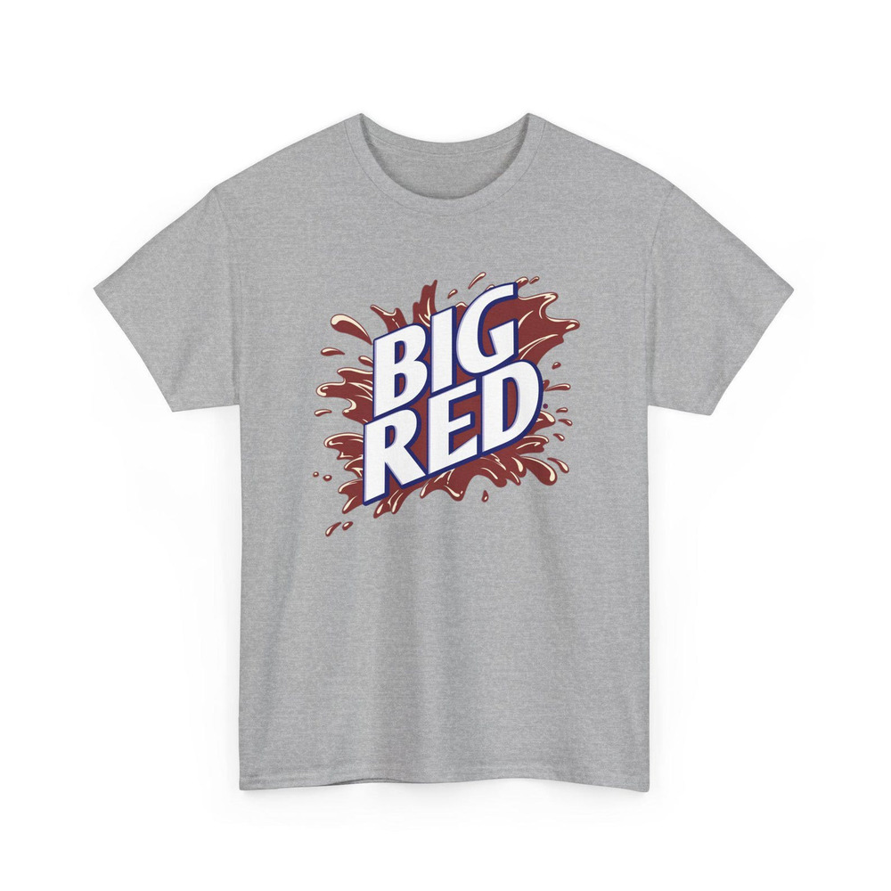 Big Red Soda Pop Logo T Shirt Sport Grey
